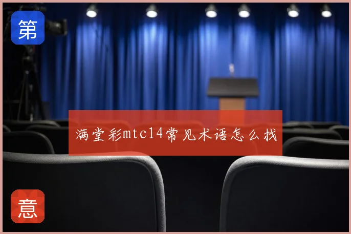 满堂彩mtc14常见术语怎么找